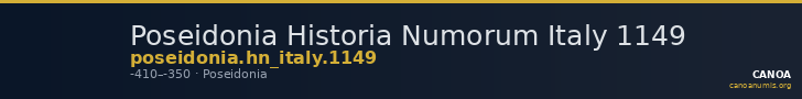 Poseidonia Historia Numorum Italy 1149 — CANOA