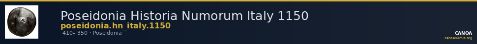 Poseidonia Historia Numorum Italy 1150 — CANOA