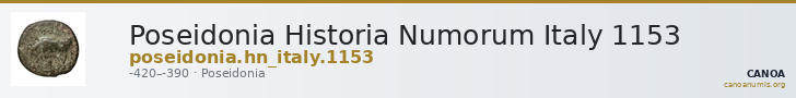 Poseidonia Historia Numorum Italy 1153 — CANOA