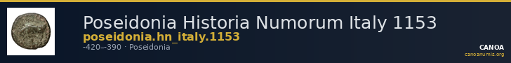 Poseidonia Historia Numorum Italy 1153 — CANOA