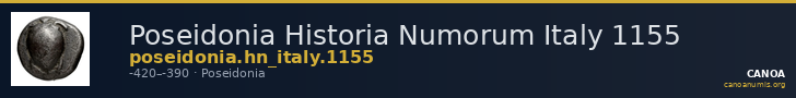 Poseidonia Historia Numorum Italy 1155 — CANOA