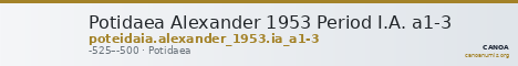 Potidaea Alexander 1953 Period I.A. a1-3 — CANOA