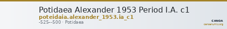 Potidaea Alexander 1953 Period I.A. c1 — CANOA