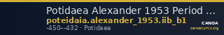 Potidaea Alexander 1953 Period II.B. b1 — CANOA