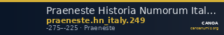 Praeneste Historia Numorum Italy 249 — CANOA