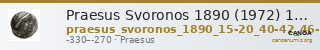 Praesus Svoronos 1890 (1972) 15-20, 40-42, 46-48 — CANOA