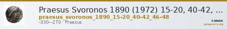 Praesus Svoronos 1890 (1972) 15-20, 40-42, 46-48 — CANOA