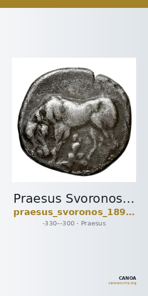 Praesus Svoronos 1890 (1972) 2 — CANOA