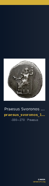 Praesus Svoronos 1890 (1972) 25-27 — CANOA
