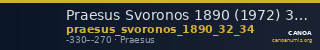 Praesus Svoronos 1890 (1972) 32, 34 — CANOA