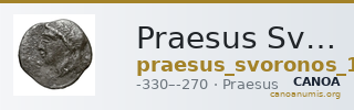 Praesus Svoronos 1890 (1972) 33 — CANOA