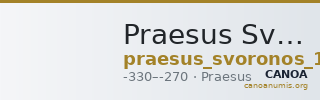 Praesus Svoronos 1890 (1972) 36-37 — CANOA