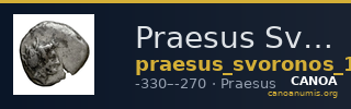 Praesus Svoronos 1890 (1972) 43-45 — CANOA