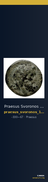 Praesus Svoronos 1890 (1972) 49-50 — CANOA