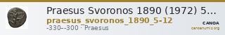 Praesus Svoronos 1890 (1972) 5-12 — CANOA