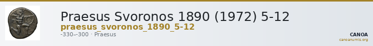 Praesus Svoronos 1890 (1972) 5-12 — CANOA