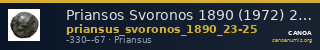 Priansos Svoronos 1890 (1972) 23-25 — CANOA