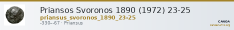 Priansos Svoronos 1890 (1972) 23-25 — CANOA