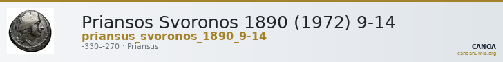 Priansos Svoronos 1890 (1972) 9-14 — CANOA