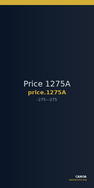 Price 1275A — CANOA