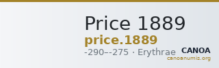 Price 1889 — CANOA