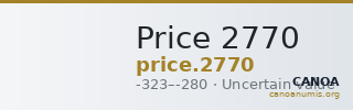 Price 2770 — CANOA