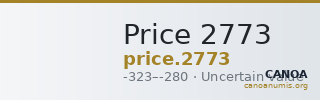Price 2773 — CANOA