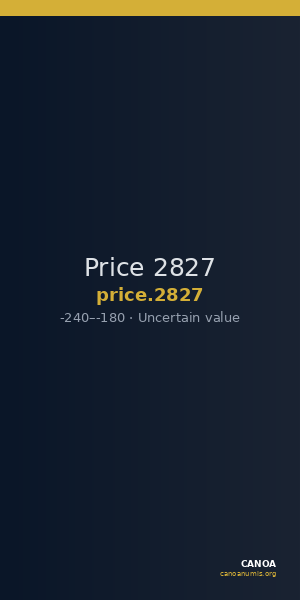 Price 2827 — CANOA