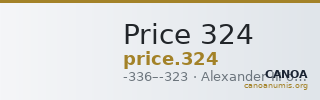 Price 324 — CANOA