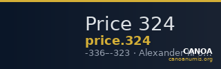 Price 324 — CANOA