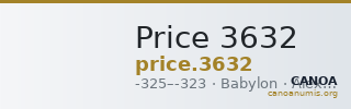 Price 3632 — CANOA