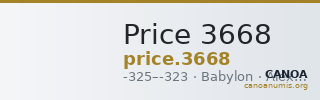 Price 3668 — CANOA