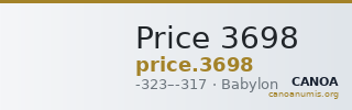 Price 3698 — CANOA