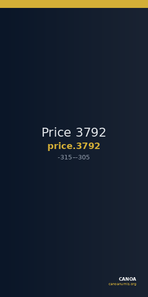 Price 3792 — CANOA