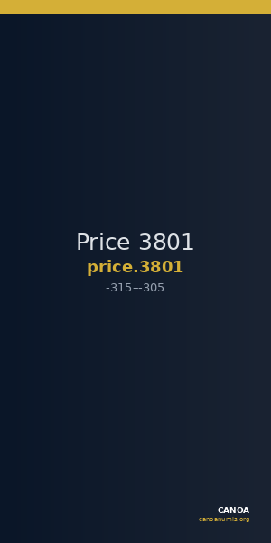 Price 3801 — CANOA
