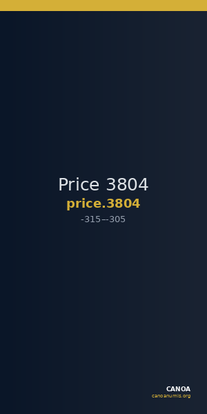 Price 3804 — CANOA