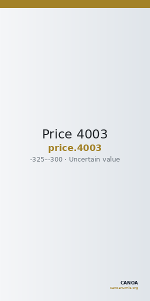 Price 4003 — CANOA