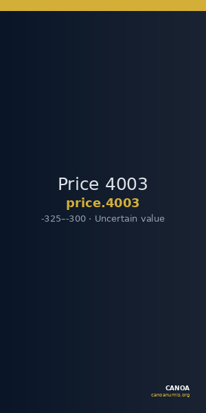 Price 4003 — CANOA