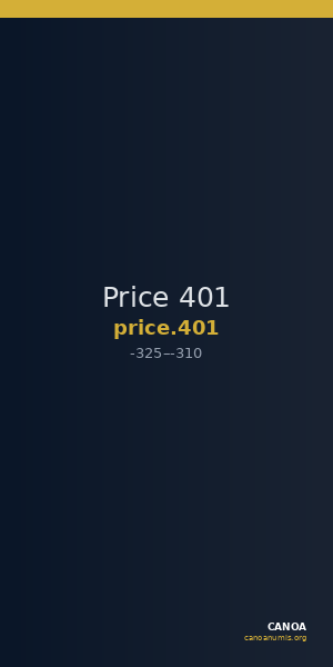 Price 401 — CANOA