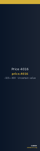 Price 4016 — CANOA