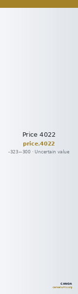 Price 4022 — CANOA