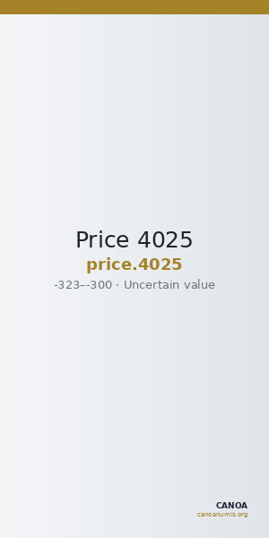 Price 4025 — CANOA