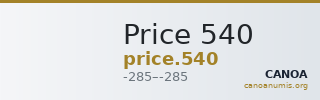 Price 540 — CANOA