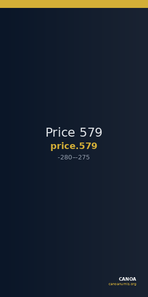 Price 579 — CANOA