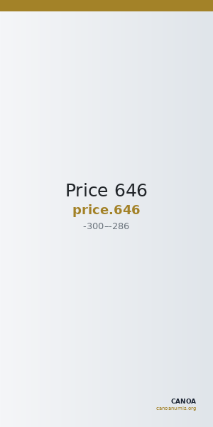 Price 646 — CANOA