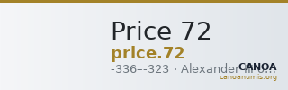 Price 72 — CANOA