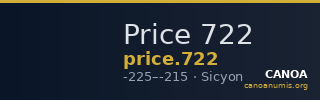 Price 722 — CANOA