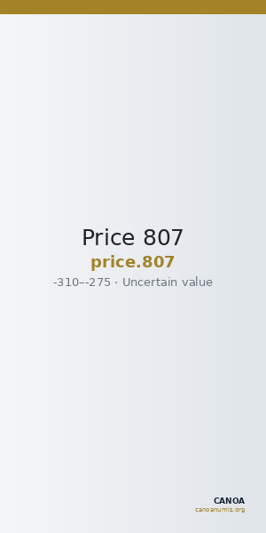 Price 807 — CANOA