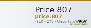 Price 807 — CANOA