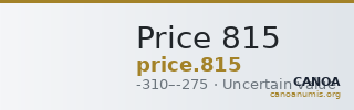 Price 815 — CANOA